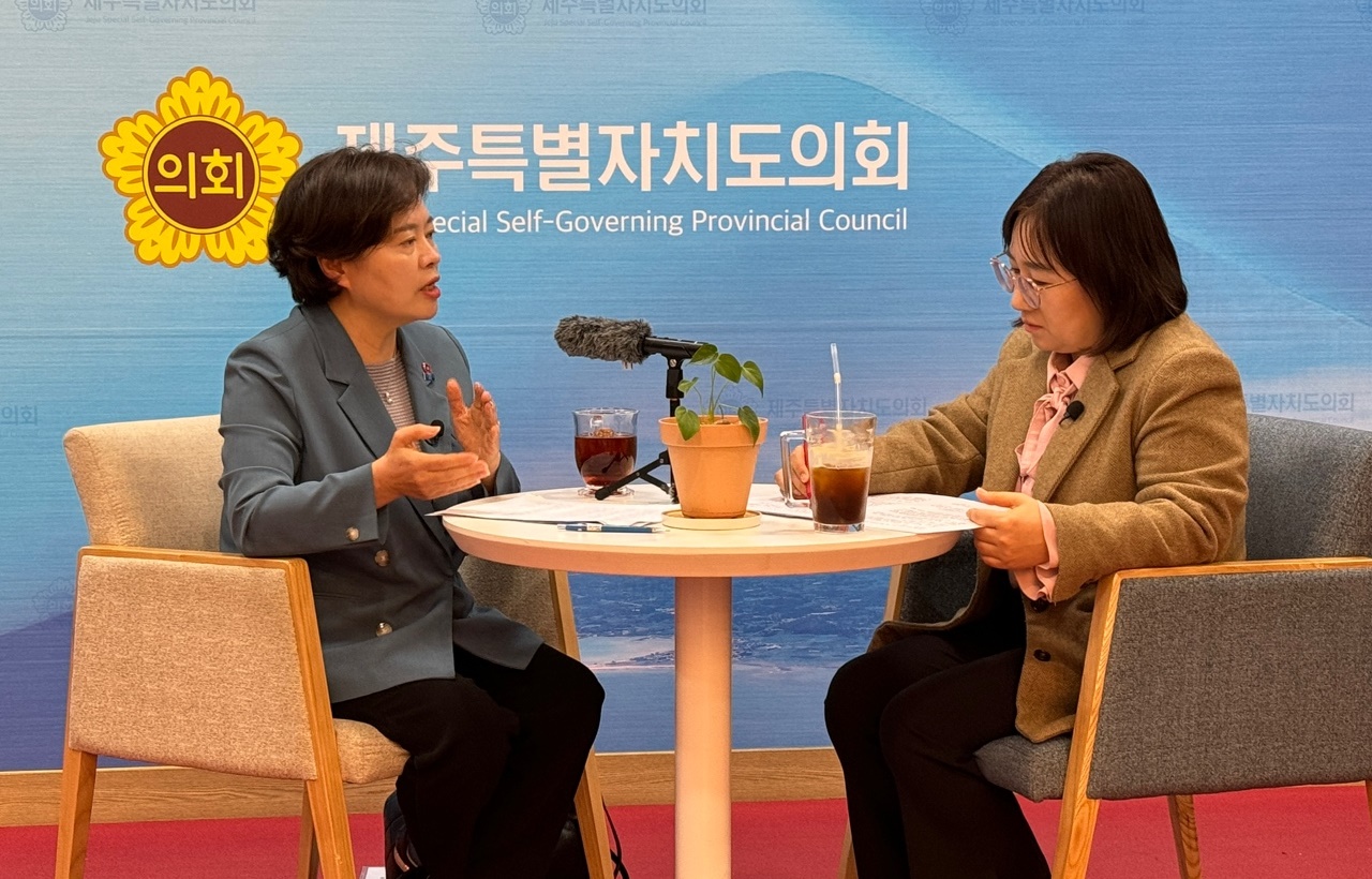 ▲ 제주도인터넷신문방송기자협회, 3월 25일 조국혁신당 비례대표 9번 배정 제주도 출신 정춘생 후보 인터뷰 진행ⓒ일간제주