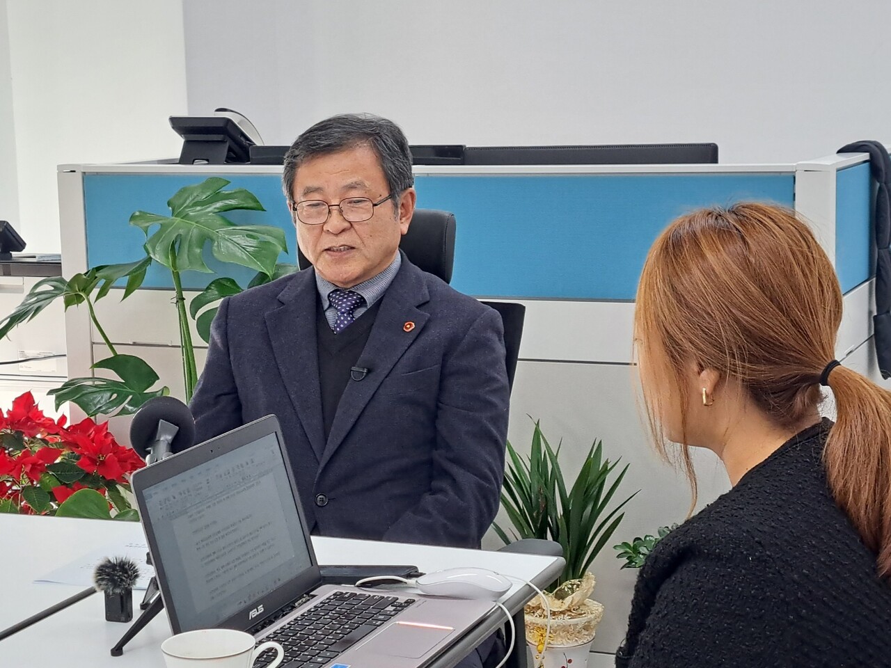 ▲ 제주특별자치도학교안전공제회 제12대 강덕부 이사장 인터뷰ⓒ일간제주