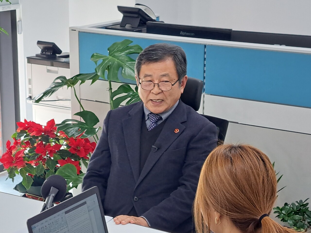 ▲ 제주특별자치도학교안전공제회 제12대 강덕부 이사장 인터뷰ⓒ일간제주