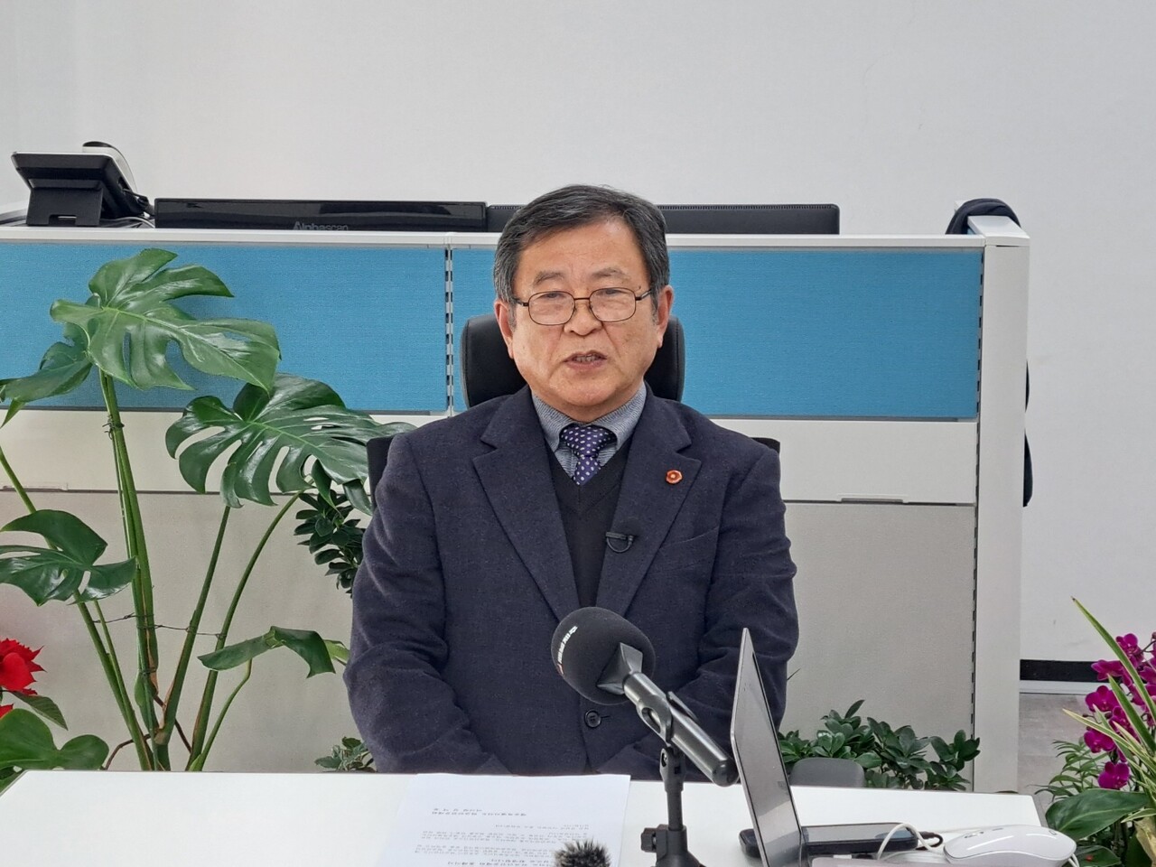 ▲ 제주특별자치도학교안전공제회 제12대 강덕부 이사장 인터뷰ⓒ일간제주