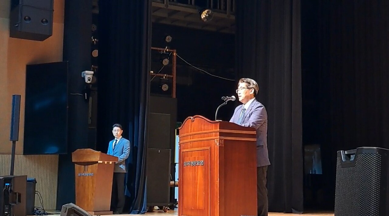 ▲2025 청소년 문화예술 한마당 축제 대회장 고성만 회장 ⓒ일간제주