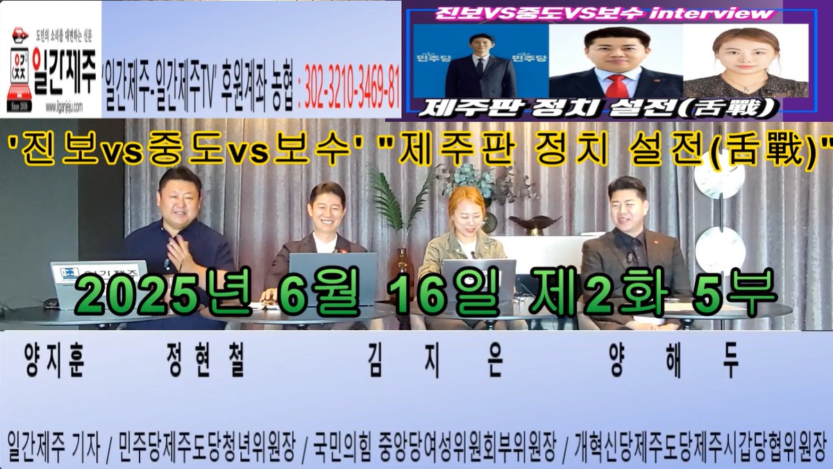 ▲ '진보vs중도vs보수' 