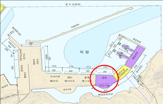 ▲ 제주외항 2단계 개발사업 계획평면도ⓒ일간제주